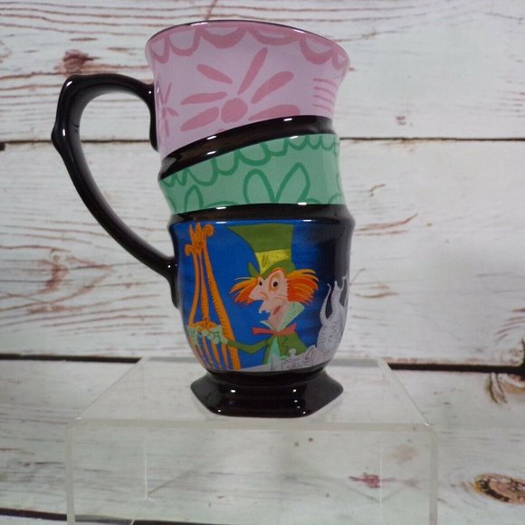 Disney Alice in Wonderland 70th by Mary Blair Three Stacked Tea Cups Mug New!! - Picture 3 of 5